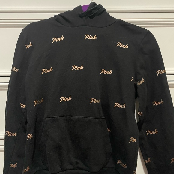 Victoria's Secret Tops - Victoria's Secret Black and Pink Hoodie